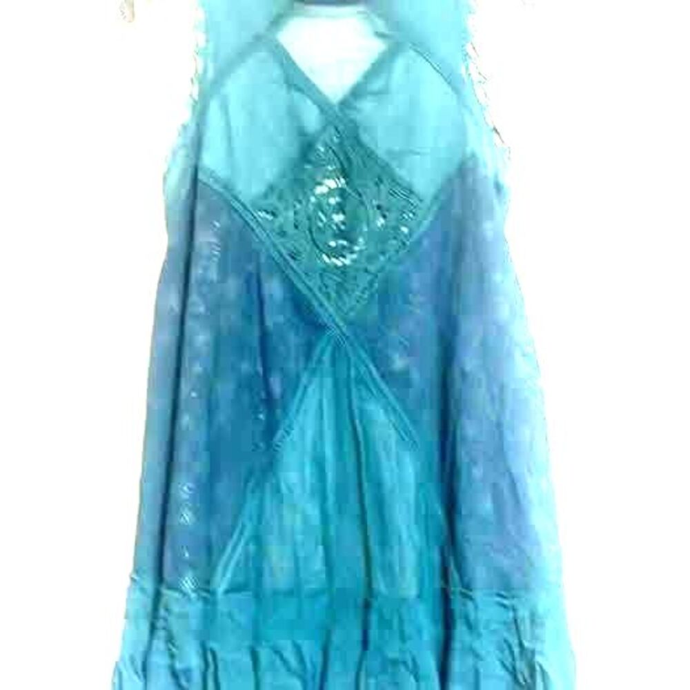 Free People sleeveless green lace light lined sz SMALL!! Perfect for holidays